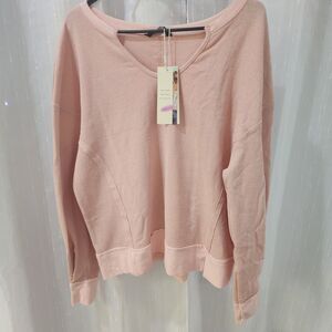 Dokotoo Womens Tops Dressy Casual Long Sleeve Shirts Waffle Knit Tops Size: L